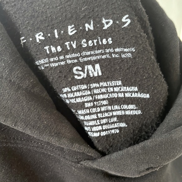 Forever 21 Friends Black Hoodie, size S/M, EUC - Picture 3 of 4